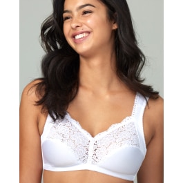 SOFT SHOULDERS Full-Figure Bra 48G (X-Wide Straps) COMFORT & SUPPORT White  NEW