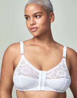 Front Closure Bras for Seniors,Casual Plus Size Bras Seniors  Older Women Shaping Cup Front Button Nursing Bras Adjustable Shoulder Strap  Breathable Comfort Wireless Padded Workout Bras : Clothing, Shoes & Jewelry