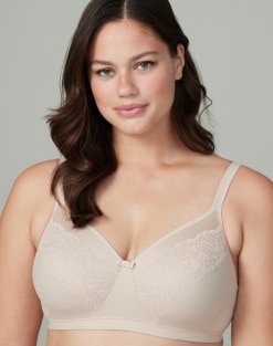 Wide Strap Bra Plus Size Full Coverage Underwire Support Panels 34 36 38 40  42 44 46 / C D E F G H I J ( 44G, Red)