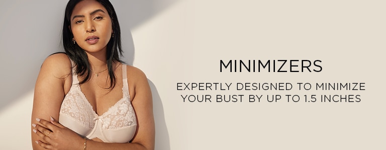 Minimizer Bras for Women Full Coverage Underwire Bras Small Breast  Gathering Relaxed Cool Lightweight Tops Beige : : Clothing, Shoes  & Accessories