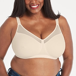 Playtex Love My Curves Ultralight Non-Contour Wirefree Bra In Navy