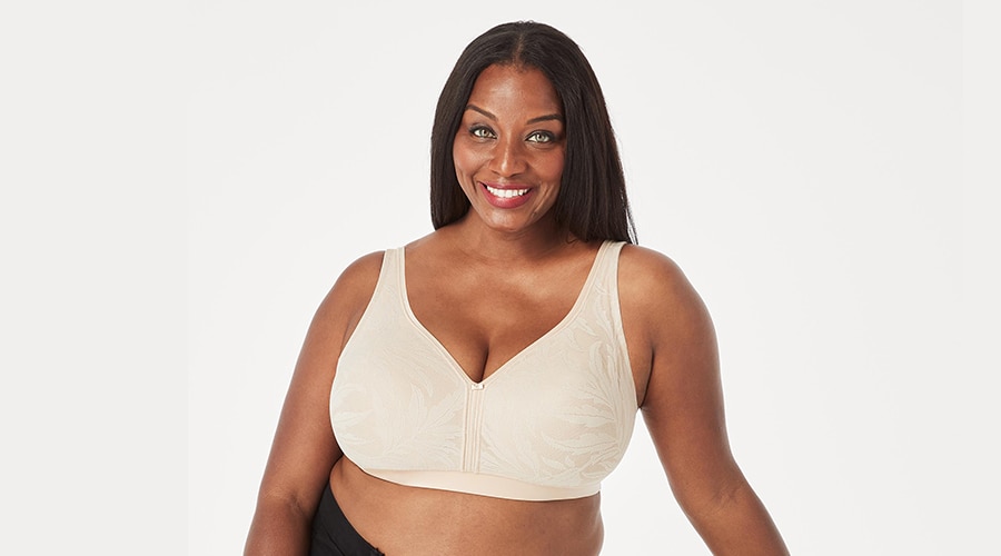 Playtex Women's Love My Curves Modern Curvy Unlined Full Coverage  Balconette Bra US4713, Champagne Shimmer, 42D - Imported Products from USA  - iBhejo